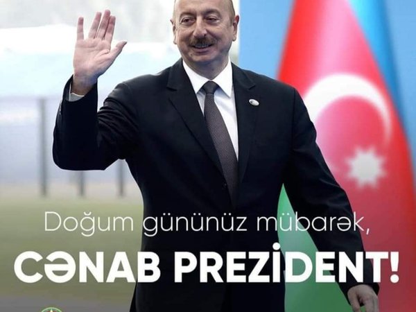 Bu gün Azərbaycan Respublikasının Prezidenti cənab İlham Əliyevin ad günüdür